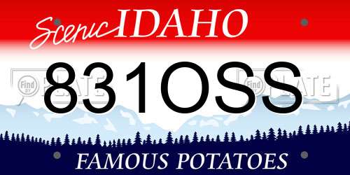 831OSS Idaho License Plate
