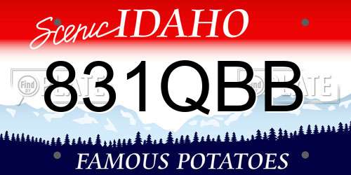 831QBB Idaho License Plate