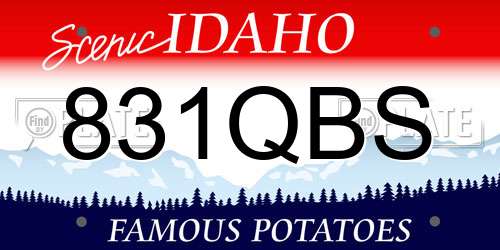 831QBS Idaho License Plate