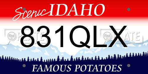 831QLX Idaho License Plate