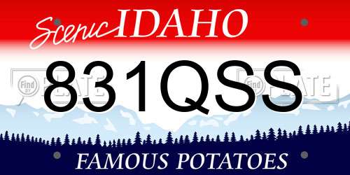 831QSS Idaho License Plate