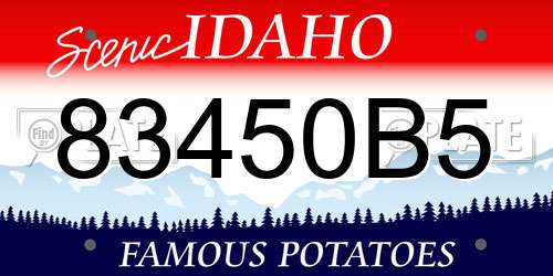 83450B5 Idaho License Plate