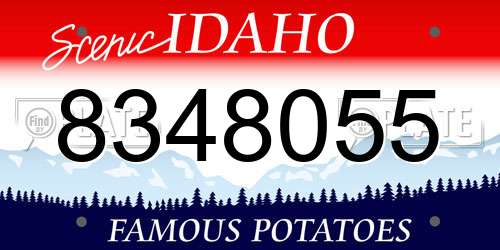 8348055 Idaho License Plate