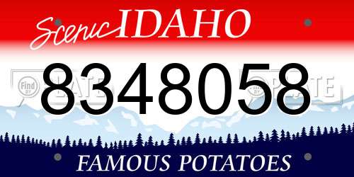 8348058 Idaho License Plate