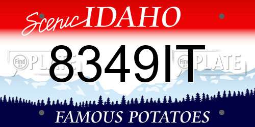 8349IT Idaho License Plate