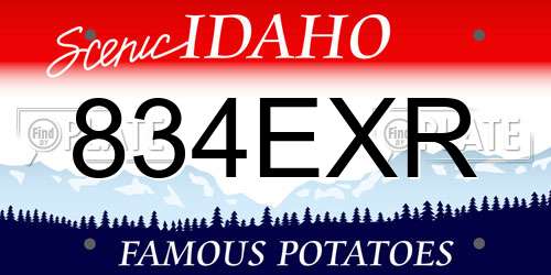 834EXR Idaho License Plate