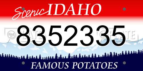 8352335 Idaho License Plate