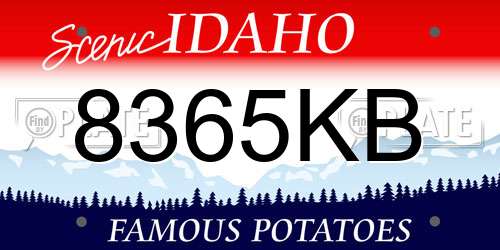 8365KB Idaho License Plate