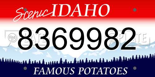 8369982 Idaho License Plate