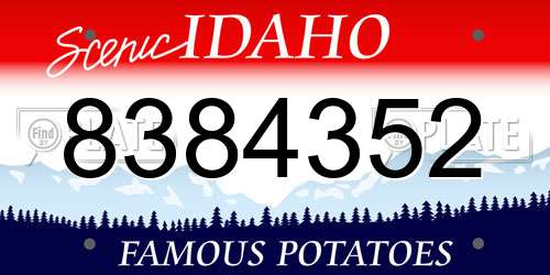 8384352 Idaho License Plate