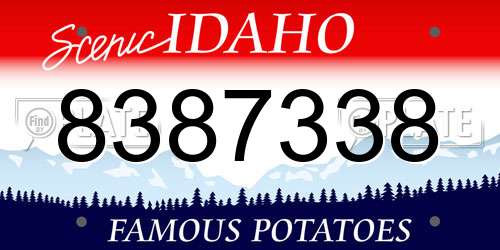 8387338 Idaho License Plate