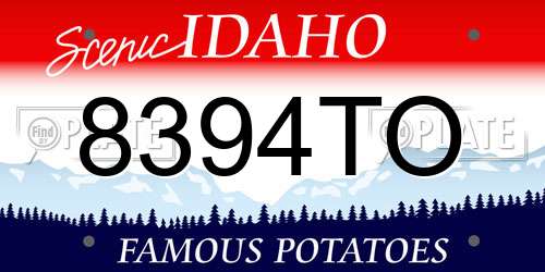 8394TO Idaho License Plate