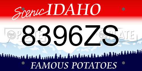 8396ZS Idaho License Plate
