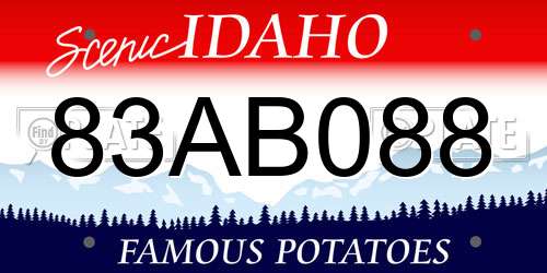 83AB088 Idaho License Plate