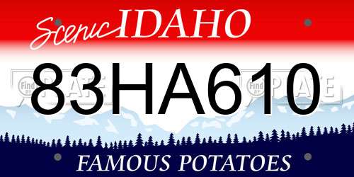 83HA610 Idaho License Plate