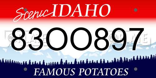 83OO897 Idaho License Plate