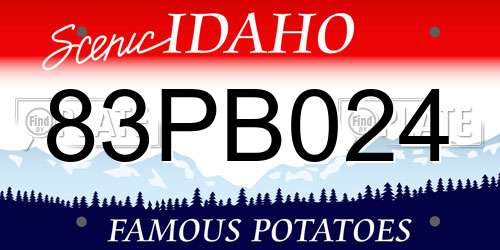 83PB024 Idaho License Plate