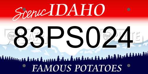 83PS024 Idaho License Plate