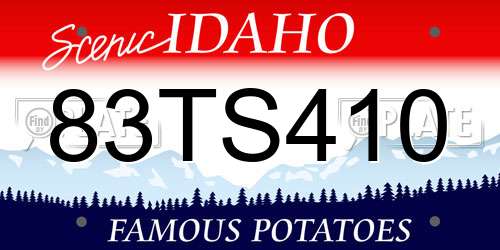 83TS410 Idaho License Plate