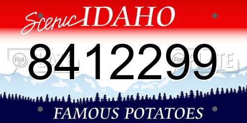 8412299 Idaho License Plate