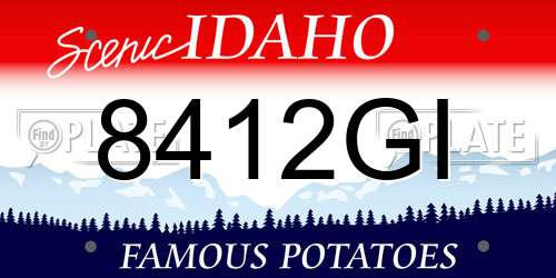 8412GI Idaho License Plate