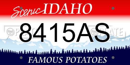 8415AS Idaho License Plate