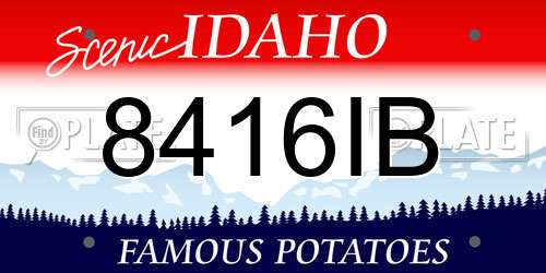 8416IB Idaho License Plate