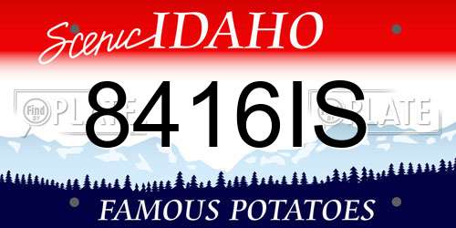 8416IS Idaho License Plate