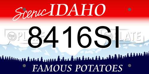 8416SI Idaho License Plate
