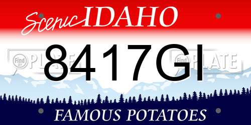 8417GI Idaho License Plate