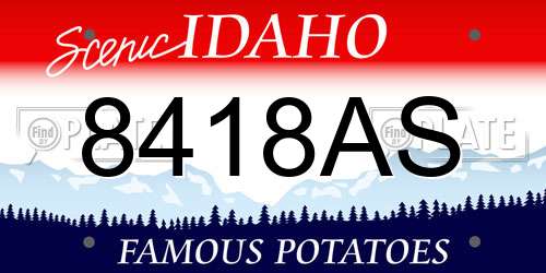 8418AS Idaho License Plate