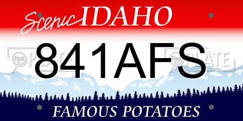 841AFS Idaho License Plate