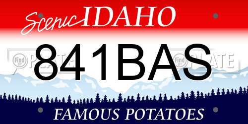 841BAS Idaho License Plate