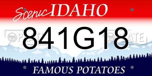 841G18 Idaho License Plate