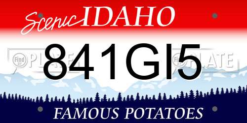 841GI5 Idaho License Plate