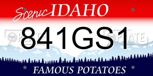 841GS1 Idaho License Plate