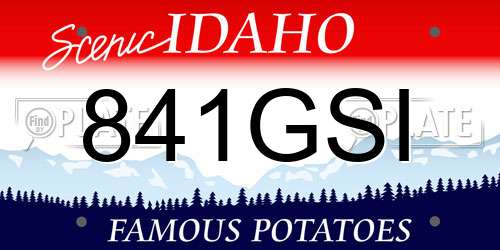 841GSI Idaho License Plate