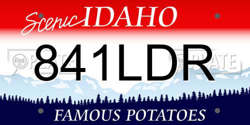 841LDR Idaho License Plate