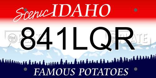 841LQR Idaho License Plate