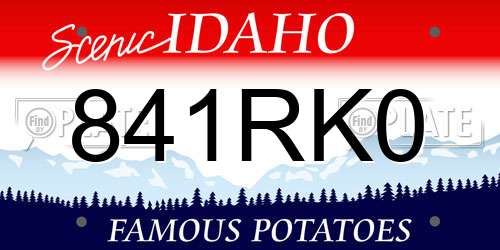 841RK0 Idaho License Plate
