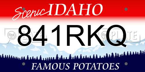 841RKQ Idaho License Plate