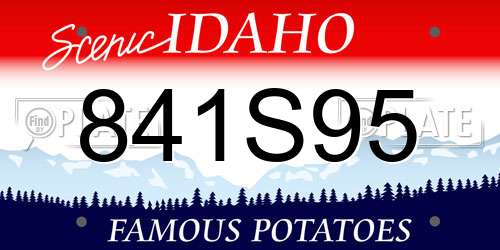 841S95 Idaho License Plate