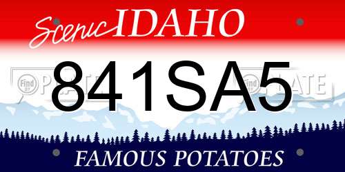 841SA5 Idaho License Plate