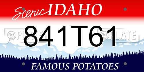 841T61 Idaho License Plate