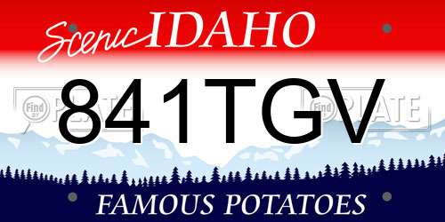 841TGV Idaho License Plate