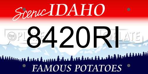 8420RI Idaho License Plate