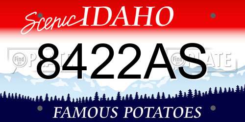 8422AS Idaho License Plate