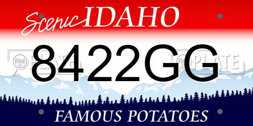 8422GG Idaho License Plate