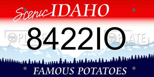 8422IO Idaho License Plate