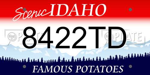 8422TD Idaho License Plate